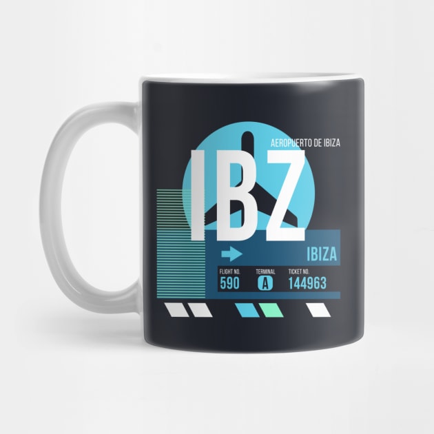 Ibiza (IBZ) Airport Code Baggage Tag A by SLAG_Creative